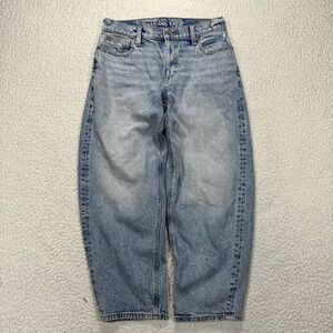 American Eagle Barrel Jeans Women's 2 (29x26) Casual Streetwear Boho Wide Leg